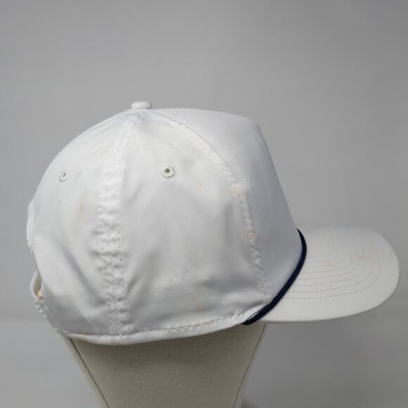 Imperial Snapback 5 Panel Cap White One Size Adjustable Lightweight Rope Blank - Picture 5 of 9